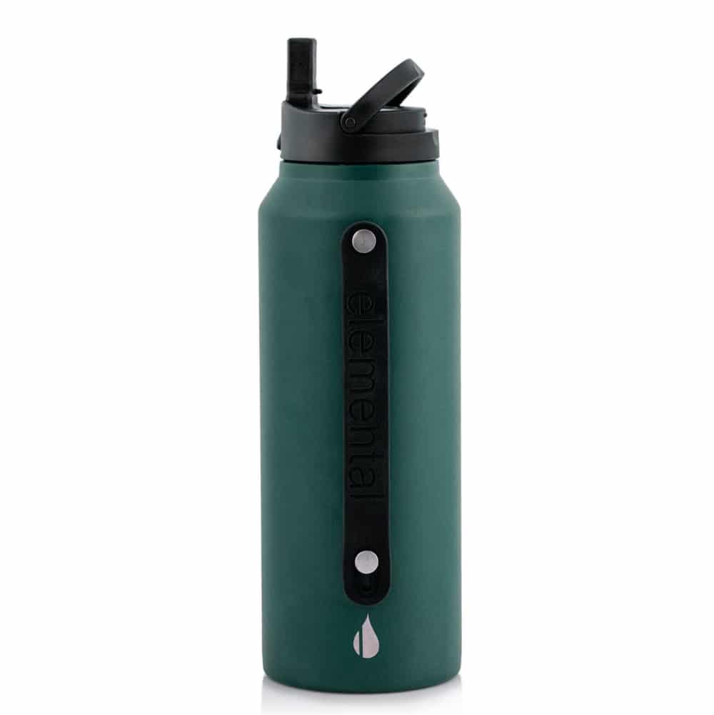Elemental® 32oz Sport Insulated Stainless Steel Water Bottle w/ Drinking Spout and Straw - 8