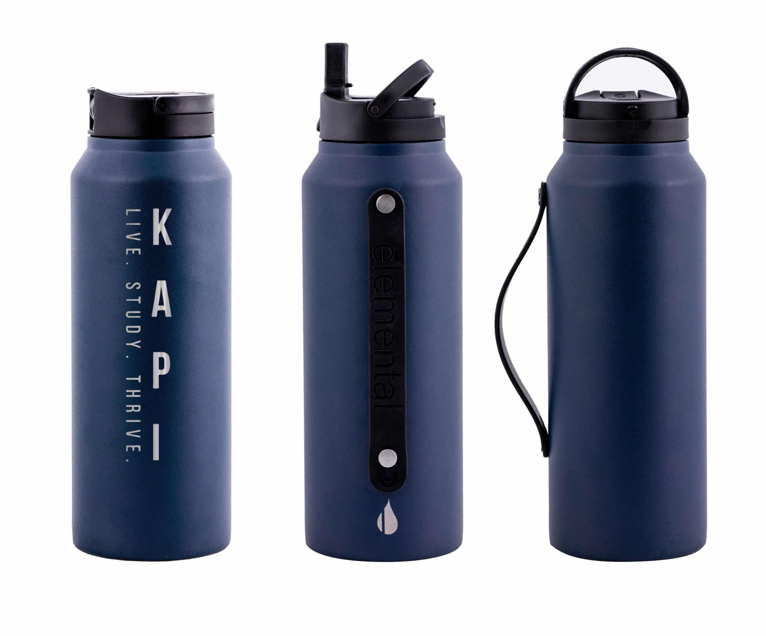 Elemental® 32oz Sport Insulated Stainless Steel Water Bottle w/ Drinking Spout and Straw