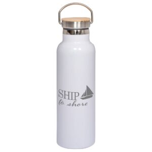 20oz Vacuum Insulated Water Bottle With Bamboo Lid